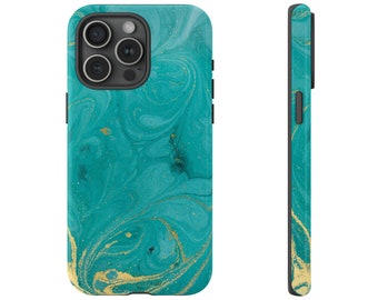 Phone Case For iPhone 15, Samsung S23 & Google Pixel 8 | Art Phone Case | Tough Phone Case | Turquoise