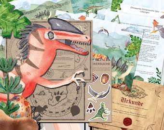 Dinosaur treasure hunt scavenger hunt download adventure