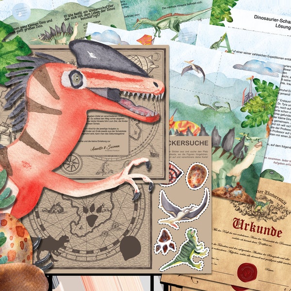 Dinosaurier Schatzsuche Schnitzeljagd Download Abenteuer