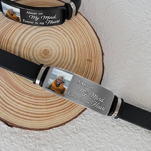 Custom Memorial Silicone Bracelet with Photo , Custom Photo Bracelet,Personalized Picture Bracelet, Gift for Him, Souvenir Gift, Memory Gift