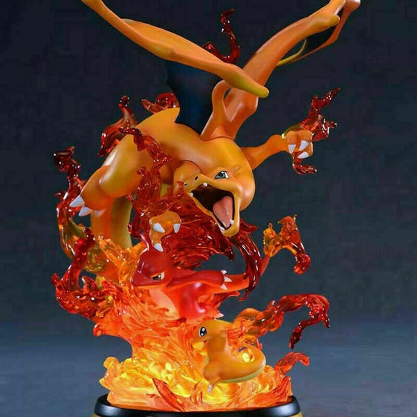 Figurine Pokemon Evolution Charizard - Evolution de Dracaufeu - 24cm