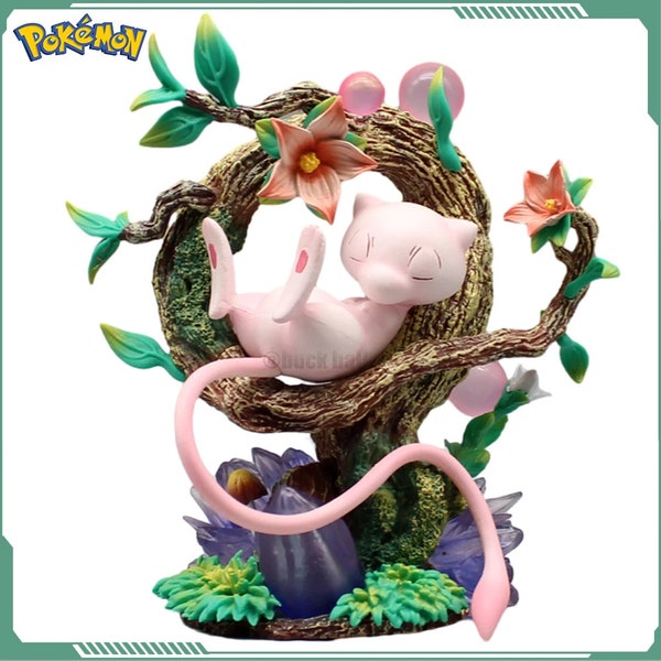 Figurine de Mew endormi sur son arbre - Pokemon