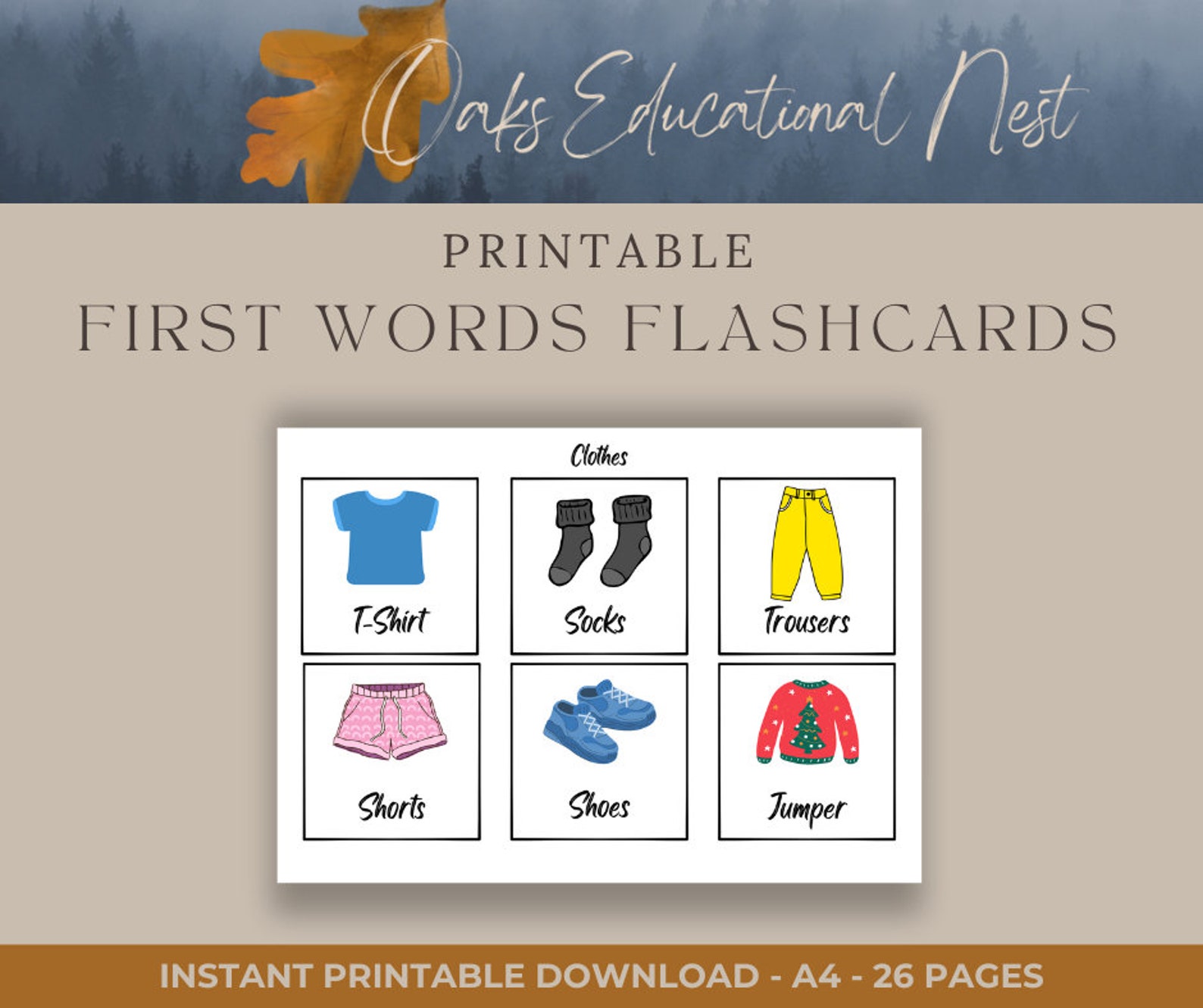 First Words Flashcards, My First Words, Baby's First Words, Montessori ...