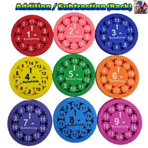 Math Figdet Toys 9 Pack Gear Fidget Spinner ADHD, Toy Addition ...