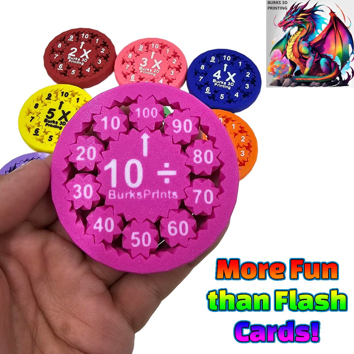 Math Figdet Toys 9 Pack Gear Fidget Spinner ADHD, Toy Addition ...