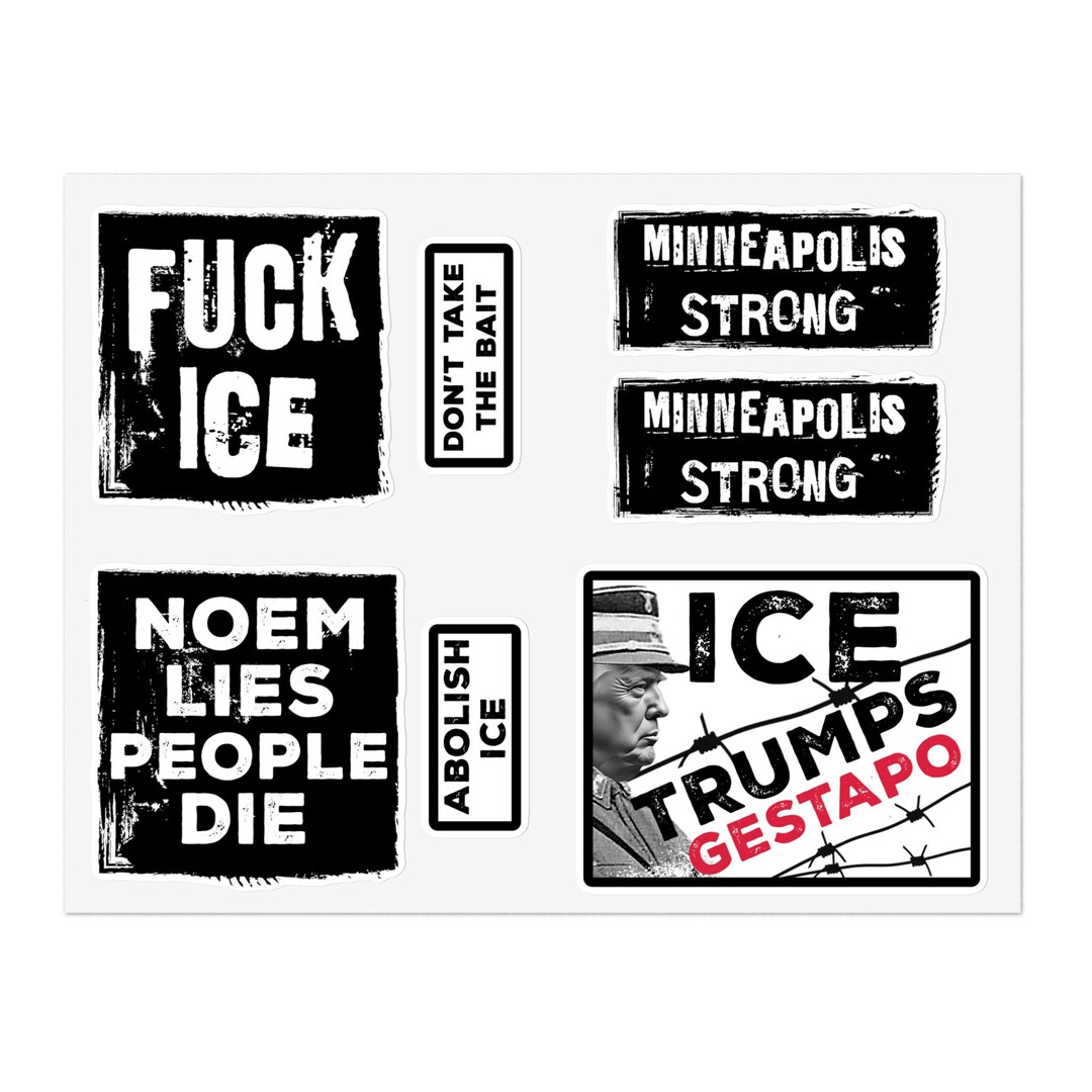 Anti ICE Protest Sticker Set, Political Activist Decals - Etsy Canada