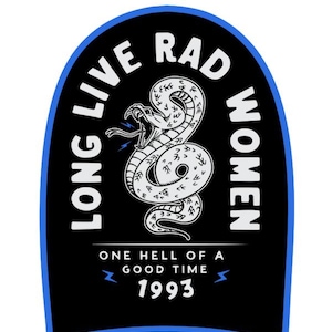 Long Live Rad Women - 3x4, 4x6, 6x8, 8 x 10 Zoll Vinyl Aufkleber, Feministische Sticker, Retro Girl Power