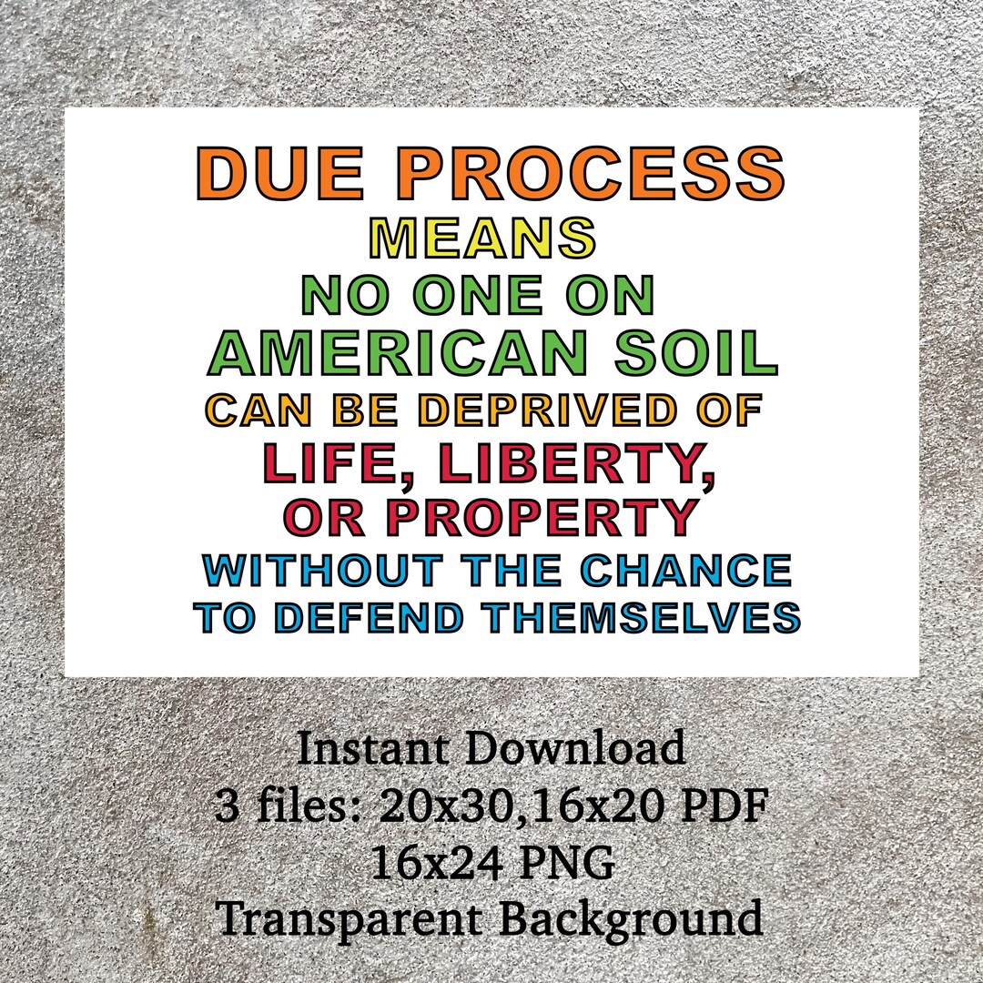 Due Process Blueprint Version - 20x30, 16x20 PDF, 16x24 PNG ...