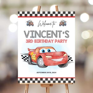 Lighting Mcqueen Birthday Invitation | Mcqueen Birthday Party Invitation | Lightning Mcqueen Invitation | Cars Birthday Party Invitation