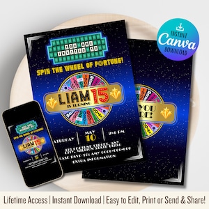 Casino Birthday Invitation | Playing Card Invitation | Digital Invitation | Instant Download | Casino Night Invitation | Poker Invite