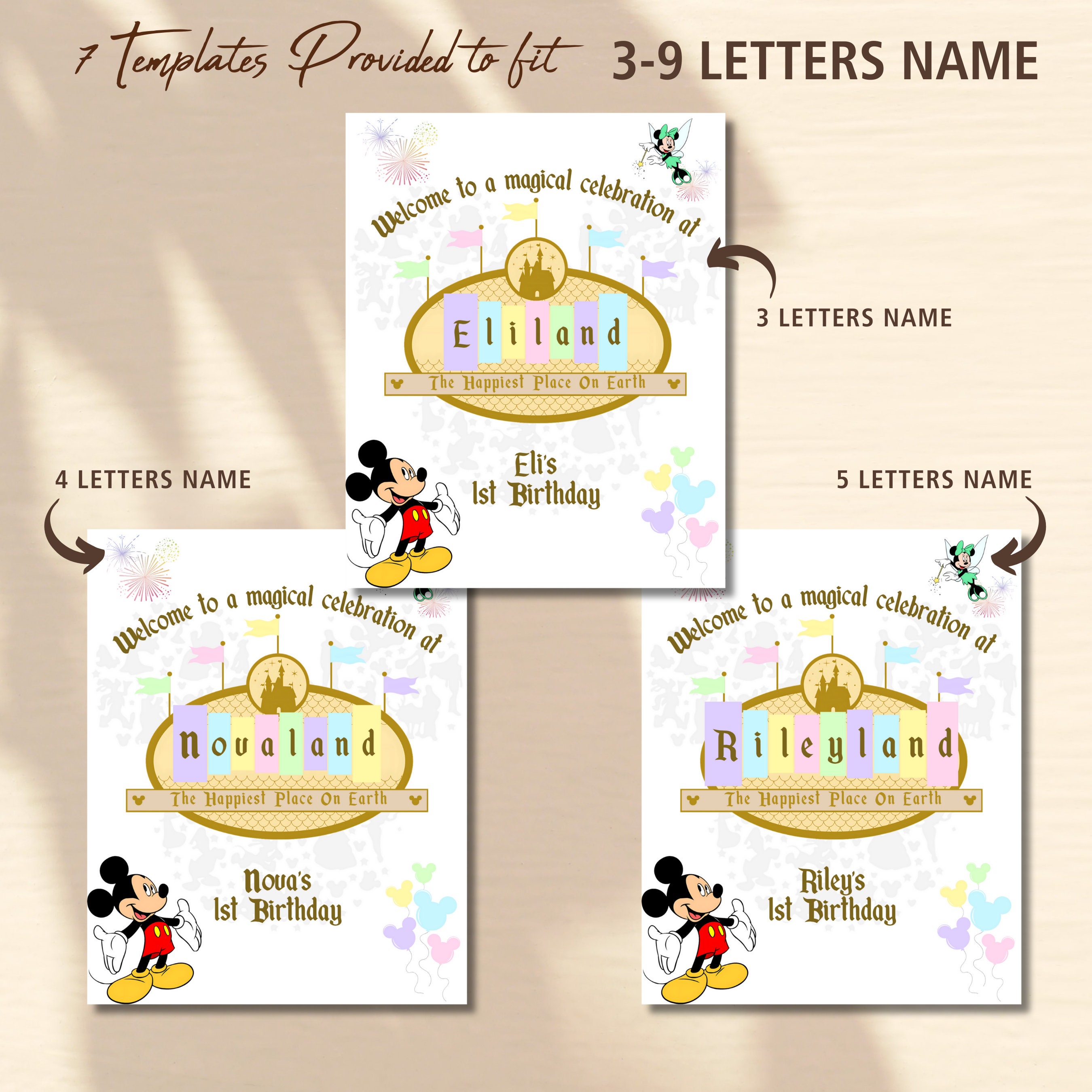 Disneyland Party Decoration Printable Disney Party Welcome Sign ...