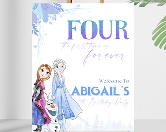 Instant Download | Frozen Welcome Sign | Frozen Welcome Board | Frozen Birthday Sign | Welcome Poster | Frozen Welcome Banner
