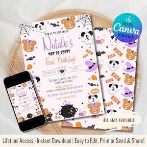 Halloween Birthday Invitation | Mickey Mouse Invitation | Spooky Invitation | Halloween Invitation Instant Download | Halloween Party