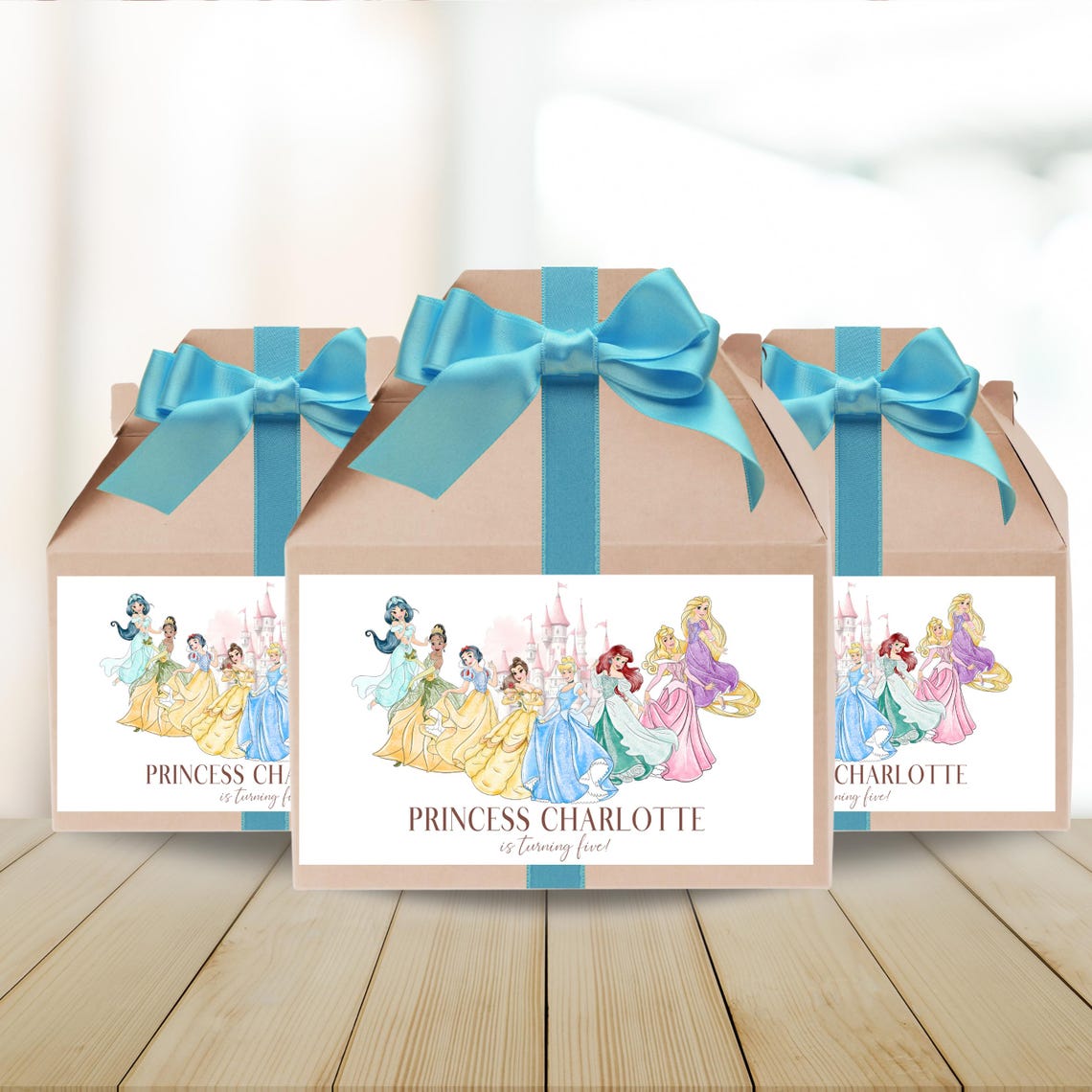 Princess Gable Box Princess Birthday Gable Box Label: Magical Theme (digital File Only) - Etsy