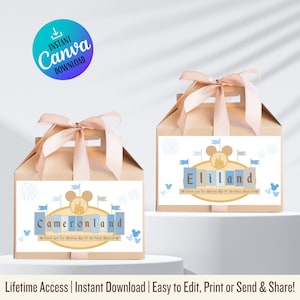 Printable Happiest Birthday Gable Box Label | Birthday Party Gable Box Labels | Magical Birthday Party Supplies | Digital File | Boy Bday