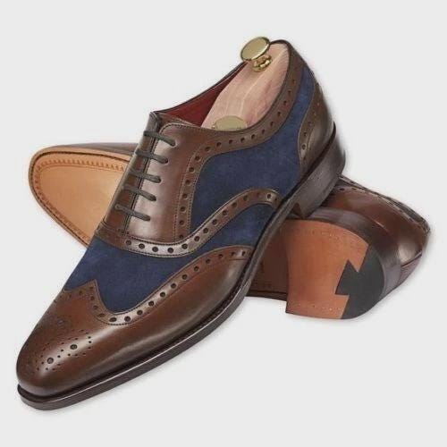 mens two tone brown dress shoes Amali Levi Cognac 13
