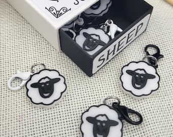 Sheep Stitch Markers, 3D Printed, Knitting Accessories, Set of 10