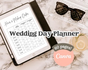 Ultimate Digital Wedding Planner | Day of Wedding Binder | Printable Wedding Planner | Wedding Day Itinerary | Wedding Day Binder Template