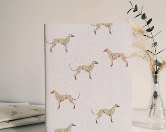 A5 linjerad anteckningsbok - Greyhound-design