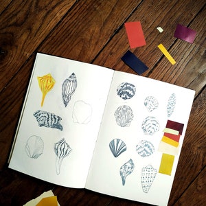 A5 linjerad anteckningsbok - Snäckskaldesign bild 5