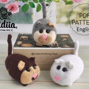 Knitted Cat Soft Toy Pattern, DIY Plush Kitty Knitting Pattern, Amigurumi Cat Knitting PDF, Handmade Stuffed Animal Pattern, Easy Knit Gift
