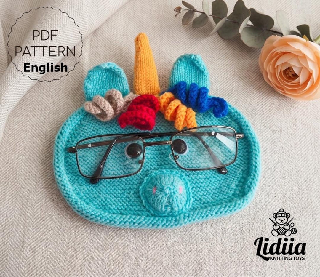 Eyeglasses Holder Knitting Pattern, Unicorn Toy Knitting  display picture 2