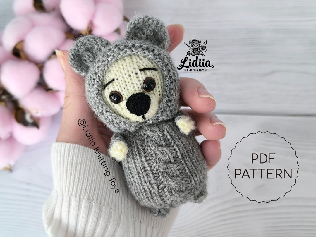 Tiny Bear Knitting Pattern PDF in English, Cute Mini Teddy Bear DIY ...
