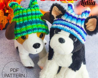 Adorable Dog Hat Knitting Pattern, 3 Sizes (XS, S, M), Easy Knit Beanie Pattern for Small Dogs, DIY Pet Accessory