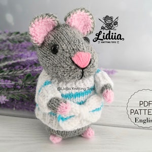Little Grey Mouse Knitting Pattern: Amigurumi Animal Toy (PDF Pattern)