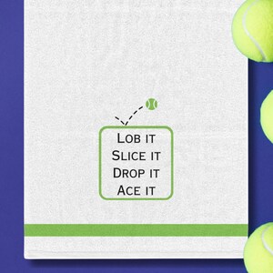 Ace It Tennis Towel 11 x 18, Soft and Absorbent, Ideal for Game Day Sweat Management & Quick Dry, Compact Sports Towel for Every Match