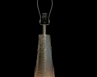 Hammered Metal Conical Lamp