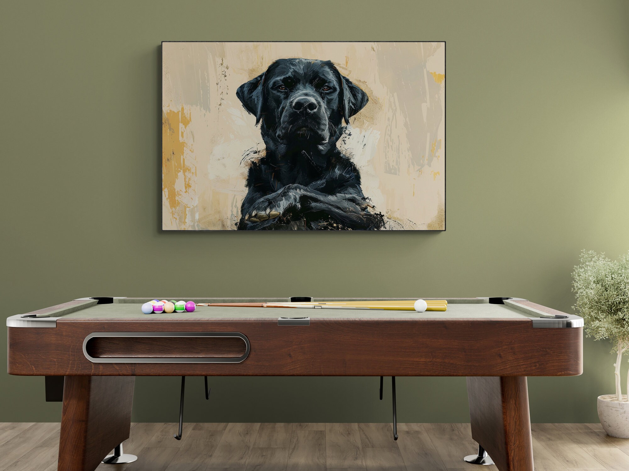 Black Lab Giftful Artwork Angry Black Lab Gifted Canvas Retriever ...