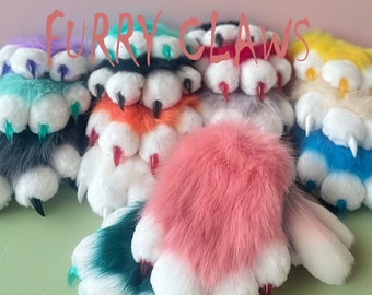 Fursuit Paws harige handschoenen cosplay handschoenen Halloween kostuumfeest, klauw voor poothandschoenen, schattig kostuum cosplay prop, cadeau voor harige, cosplay cadeau