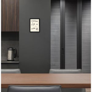 Coffee is Life Print: Modern Kitchen Coffee Quote (Digital Download)