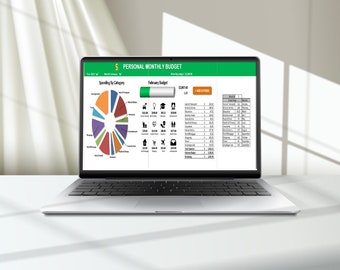 Monthly Budget Spreadsheet | Simple Annual Budget | Personal Finances | Financial Planner Easy