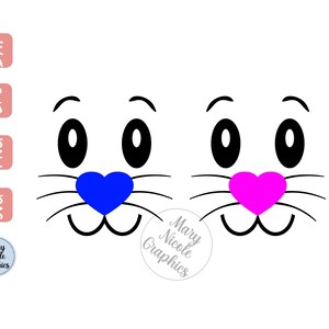 Bunny Face svg, Easter svg, Cute Easter svg, Cute Bunny Face svg, Bunny Face, Easter, Cut File, SVG, Printable Image, Iron On, Digital Image