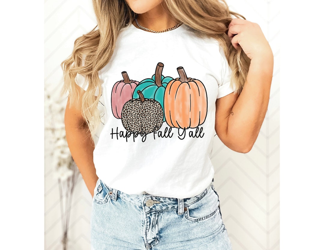 2 Files | Happy Fall Yall PNG | Instant Download | Sublimation | Cute ...