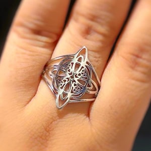 Witches Celtic Knot Ring | Stainless Steel Nordic Ring | Gift For Her | Valentines Day |