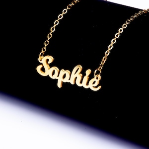 14k Gold Plated Personalised Dainty Name Necklace | Family Necklace | Grandma Necklace | Baby Name Necklace