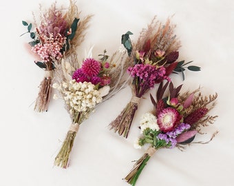 Mini Dried  Floral bouquet,Bohemian mini dried flower bouquet, Holiday gift, Vase arrangement,Table Decorations