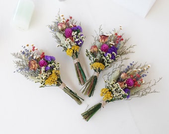Mini Dried  Floral bouquet,Bohemian mini dried flower bouquet, Holiday gift, Vase arrangement,Table Decorations