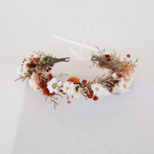 Dried Flowers Crown,Bridal Crowns,Natural Daisy Flowers Girl Floral Crown,Wedding Crown