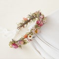Daisy Dried Flowers  Crown,Boho Bride Crown,Dried Flowers Crown,Bridal Crowns,Wedding Crown