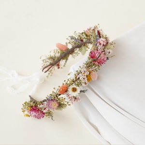 Daisy Dried Flowers  Crown,Boho Bride Crown,Dried Flowers Crown,Bridal Crowns,Wedding Crown