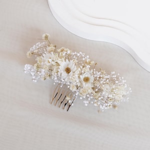 Dried flower wedding hair pin,Dried flower hair accessory , Natural dried flower mixed bridal hair acce,Flower hair comb for wedding