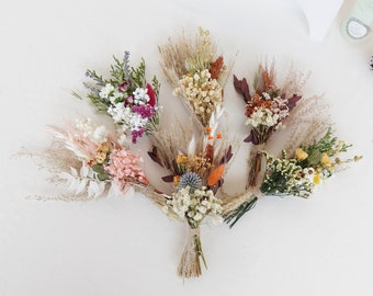 Mini dried floral bouquet,Bohemian mini dried flower bouquet, Holiday gift, Vase arrangement,Table decorations