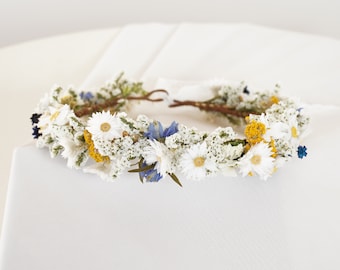 Boho Bride Crown,Dried Flowers Crown,Bridal Crowns,Wedding Crow,Newborn Crown