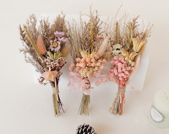Mini Dried  Floral bouquet,Bohemian mini dried flower bouquet, Holiday gift, Vase arrangement,Table Decorations