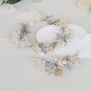 Dried flowers crown,Bridal dried flower crown,Boho bride crown,Bridal crowns,Wedding crown，Natural dried flower mixed bridal hair acce