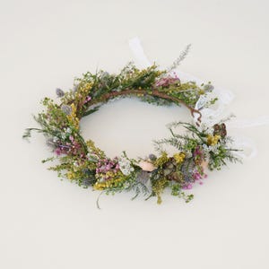 Dried Flowers Crown,Boho Bride Crown,Bridal Crowns,Wedding Crow,Newborn Crown